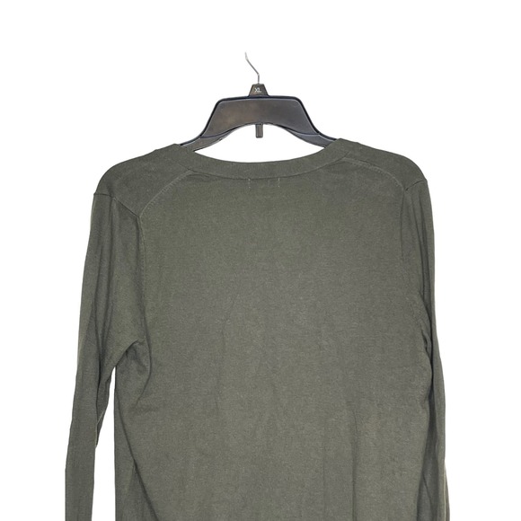 Gap Women's Cardigan Sweater Cotton Button Up Relaxed Fit Cozy Green Medium NWT - Picture 9 of 10